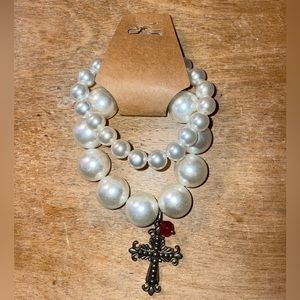 NWT Two Faux Pearl Bracelets